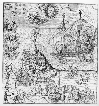 Queen Elizabeth I on Board a Ship by English School
